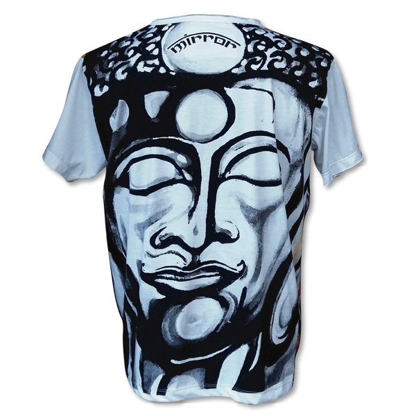 Mirror New T-Shirt Yoga Hippie Boho Men Hobo Buddha Cotton 100% White